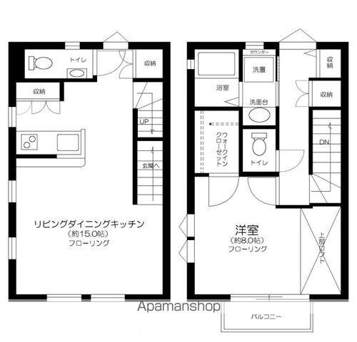 メゾンオルテ(1LDK/2階)の間取り写真