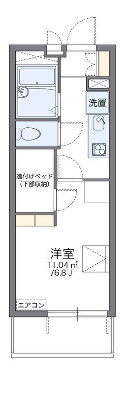 レオパレス徳丸ヒルズ(1K/1階)の間取り写真