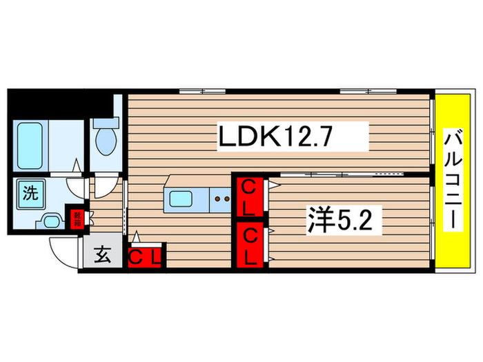富士見NAMEKI MANSION(1LDK/5階)の間取り写真