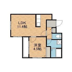 ワンダーハイム澄川(1LDK/3階)の間取り写真