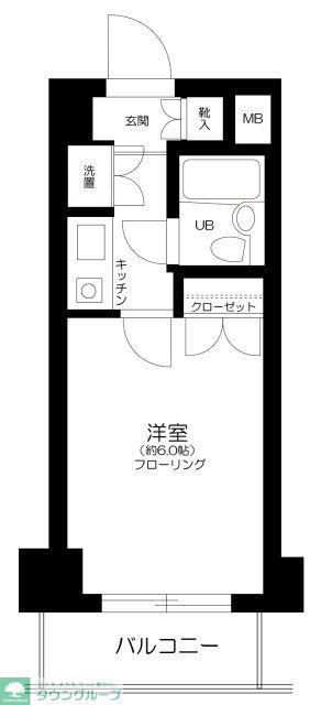 21オギサカ志村坂上(1K/4階)の間取り写真