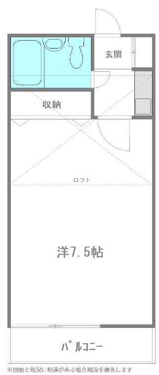 ストーンズ高坂(1K/1階)の間取り写真