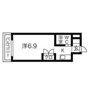 コーポエヌエム(ワンルーム/2階)の間取り写真