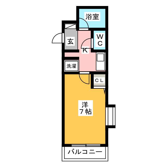 ロイヤルパレスII(1K/3階)の間取り写真
