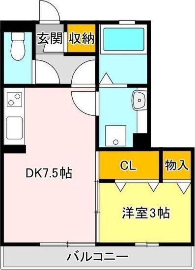 ハレアカラ (1DK/1階)の間取り写真
