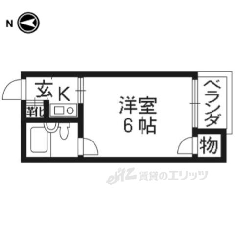 八千代ビル(1K/3階)の間取り写真