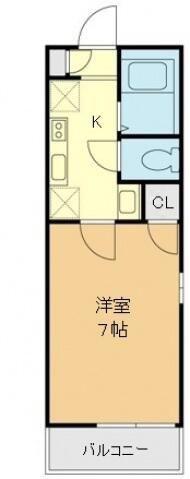 プランドール八広(1K/1階)の間取り写真