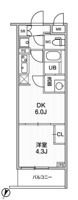 LIME RESIDENCE HIKIFUNE(1DK/3階)の間取り写真