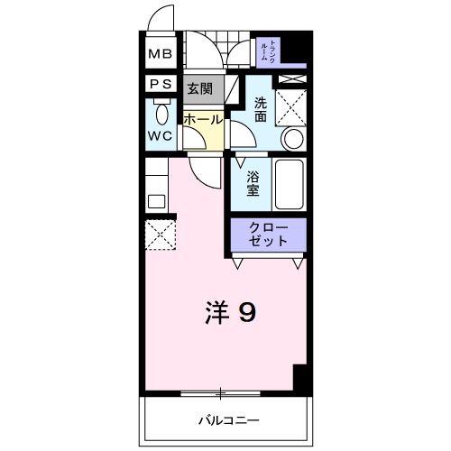 ベルフォーレ(ワンルーム/3階)の間取り写真