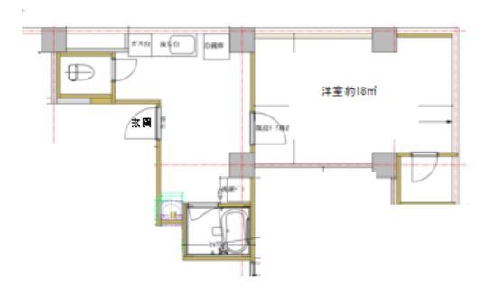 第一警備ビル(1DK/2階)の間取り写真