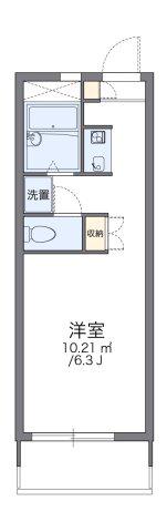 レオパレス谷津(1K/1階)の間取り写真