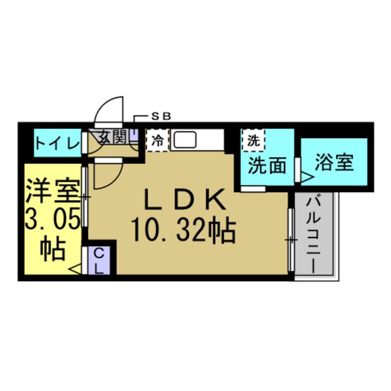 JACK HARAMATSUI(1LDK/2階)の間取り写真