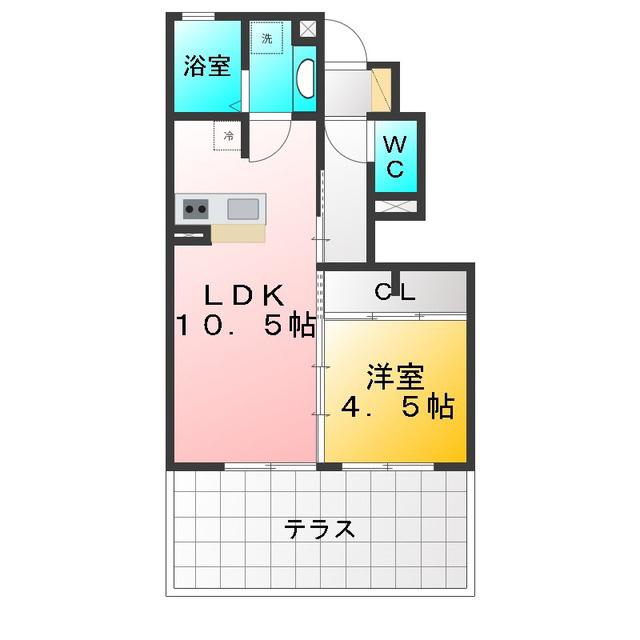 アリエッタ南町(1LDK/1階)の間取り写真