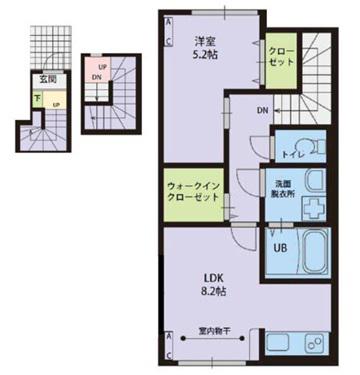 GRAND RICHESSE(1LDK/3階)の間取り写真