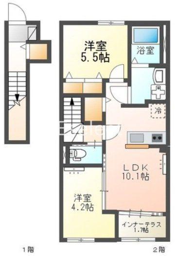 ISOLA(2LDK/2階)の間取り写真