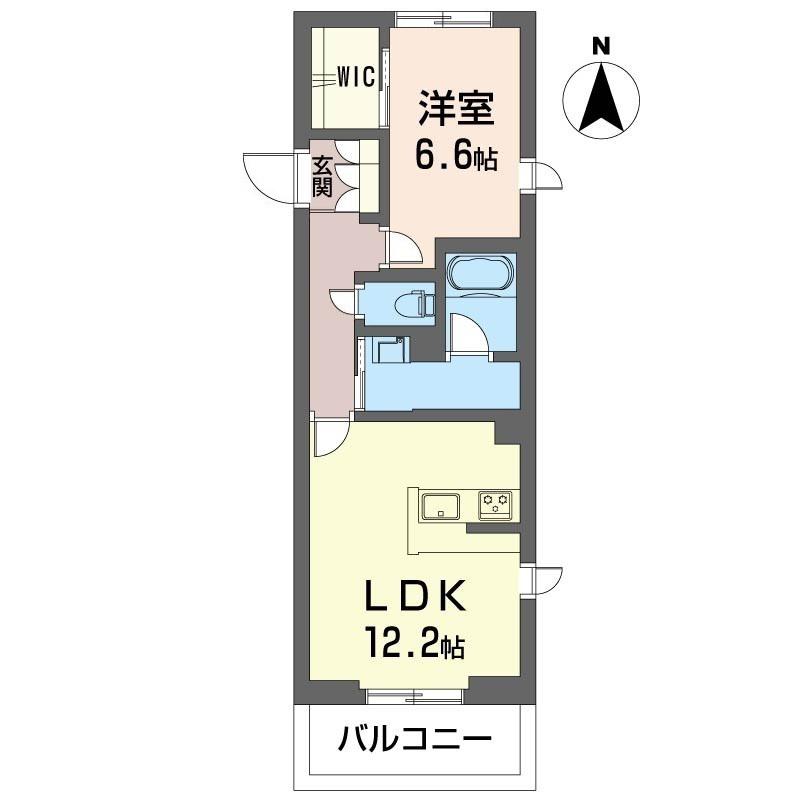 ガーデン鵠(1LDK/1階)の間取り写真