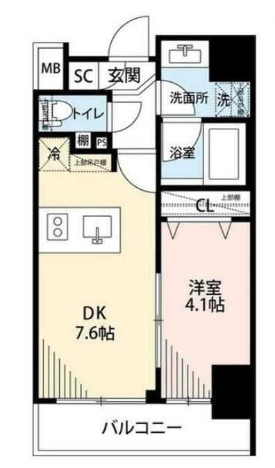 プレール・ドゥーク秋葉原III(1DK/3階)の間取り写真
