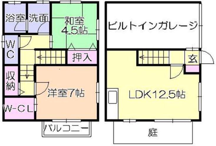カーサL・O・V II(2LDK/1階)の間取り写真