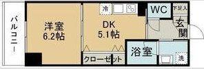アーバンレジデンス榴岡公園(1DK/7階)の間取り写真