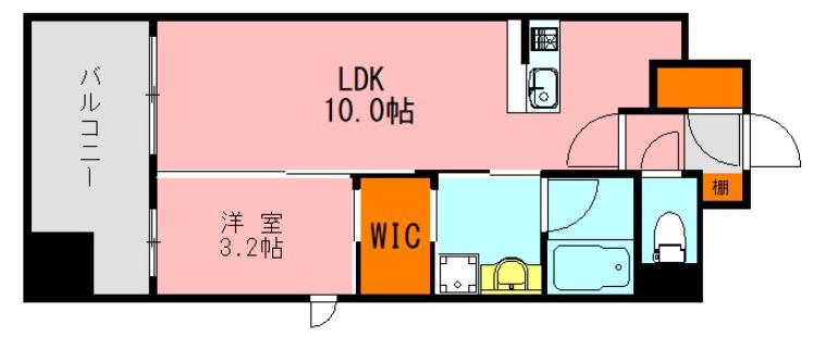 LANDIC K104(1LDK/3階)の間取り写真
