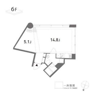 GROVE(1LDK/6階)の間取り写真