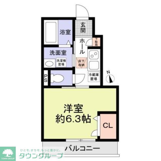 ACT VILLA(1K/1階)の間取り写真
