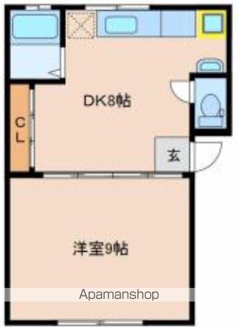 MCビル(1DK/2階)の間取り写真