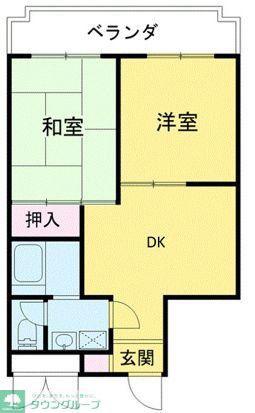 メゾンコム(2DK/3階)の間取り写真
