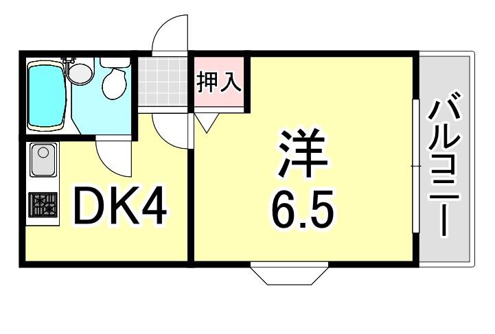 ロジェマンション(1K/3階)の間取り写真