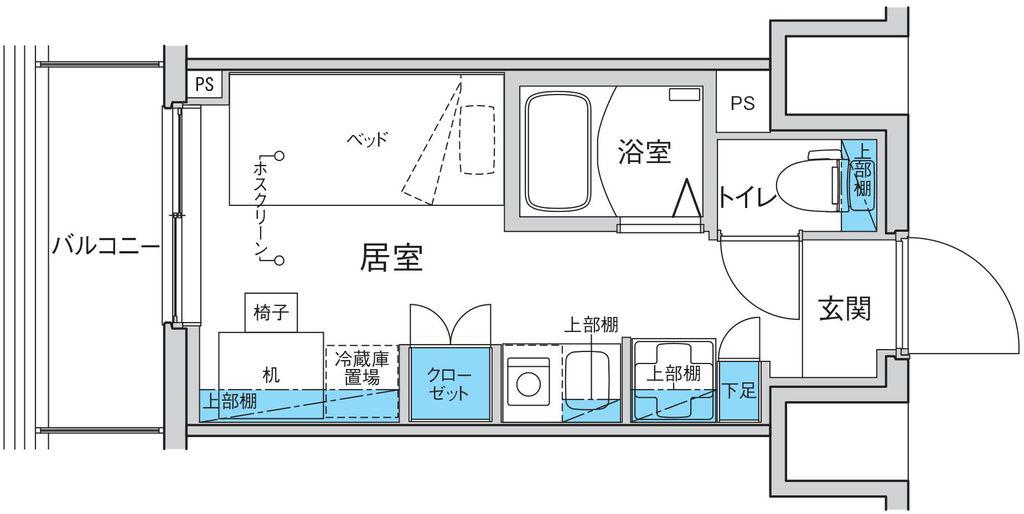 キャンパスヴィレッジ赤塚新町(ワンルーム/4階)の間取り写真