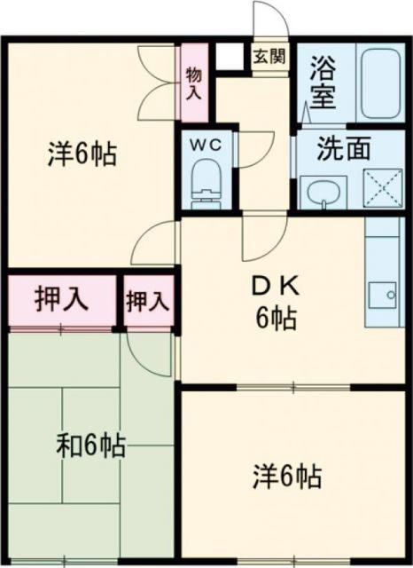 グランデュール310(3DK/2階)の間取り写真