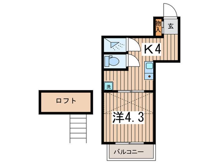 PMZ希望ヶ丘(1K/3階)の間取り写真