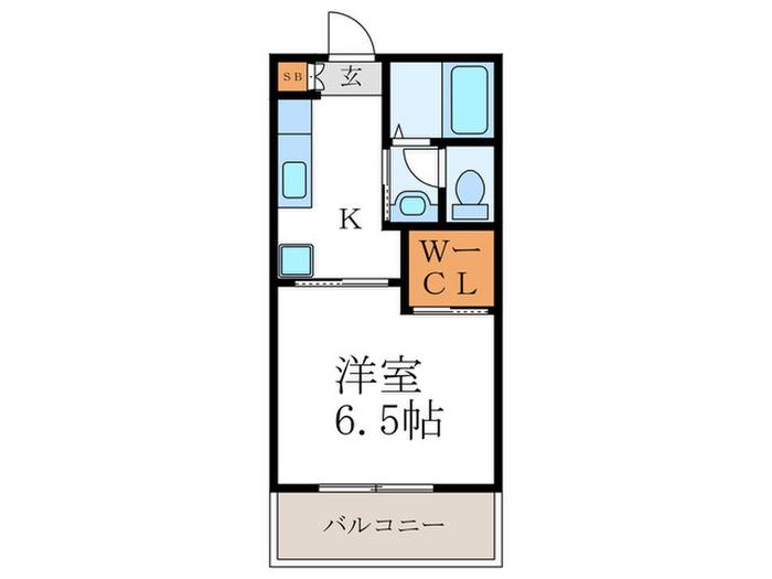 CAMELLIA(1K/2階)の間取り写真