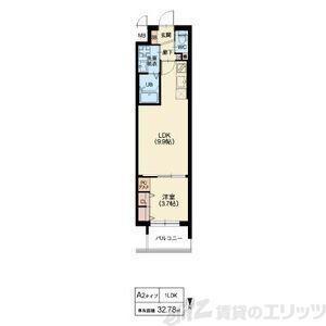 スプランディッド江坂DUE(1LDK/8階)の間取り写真