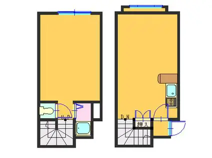 グリューンベーク(1LDK/2階)の間取り写真