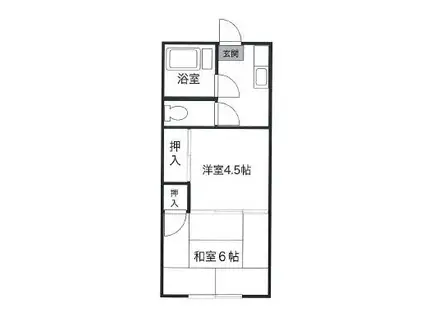 光越ハイツ(2K/2階)の間取り写真