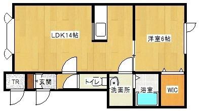 レインボーハウスK・T NO.12(1LDK/1階)の間取り写真