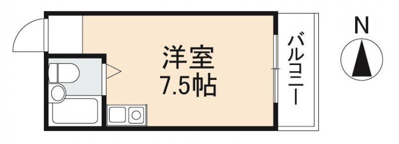 NSビル(ワンルーム/2階)の間取り写真