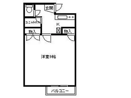 稲毛東ビル(1K/2階)の間取り写真