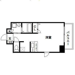 プレサンス名古屋STATIONビーフレックス(1K/6階)の間取り写真