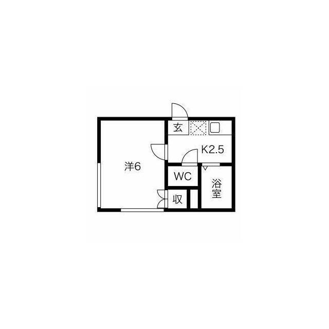 静岡鉄道静岡清水線 新静岡駅 徒歩15分 5階建 築31年(1K/1階)の間取り写真