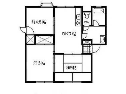 NIKI(3DK/2階)の間取り写真