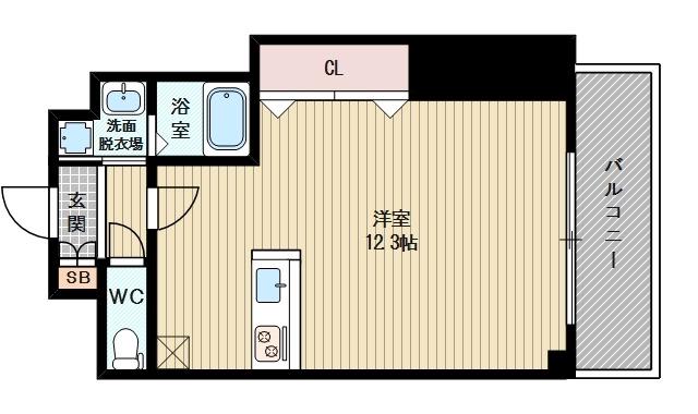 YOUSIII番館(ワンルーム/8階)の間取り写真