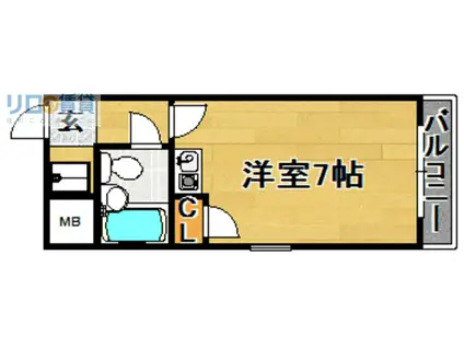 プレアール大隅(ワンルーム/3階)の間取り写真