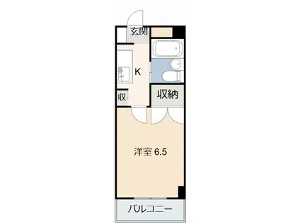 AVORIO上矢田(1K/6階)の間取り写真