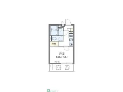 レオネクストOKハウス(1K/2階)の間取り写真