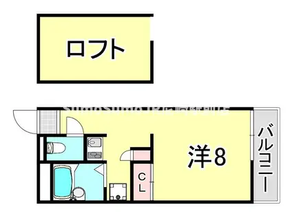 レオパレスエスパシオ21A(1K/1階)の間取り写真