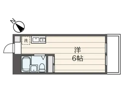 クレスト多摩川(1K/5階)の間取り写真