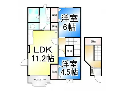 フォレスタ(2LDK/2階)の間取り写真