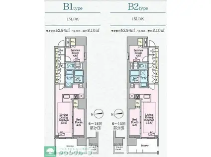 LUXENA八王子寺町(1SLDK/15階)の間取り写真